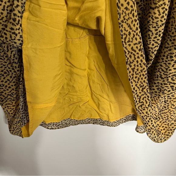 Women’s Sugar Lips Tiered Long Sleeve Cheetah Print Mini Dress Size Small - Picture 11 of 13